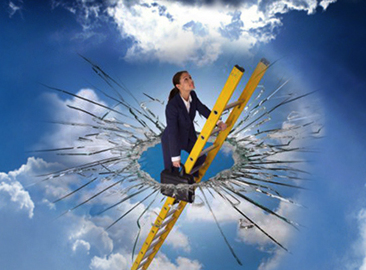 photo of breaking through glass ceiling